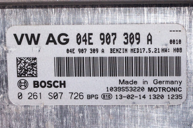 Styreenhet motor til VW Golf VII 2012-2017 (Fase 1) (BOSCH|0 261 S07 726|04E 907 309 A|)