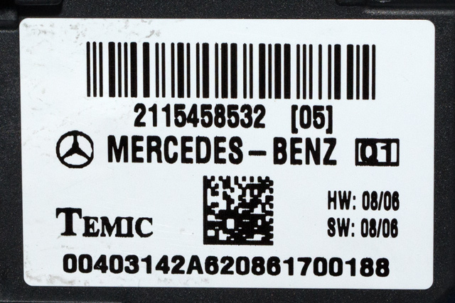 Styreenhet comfort (BCM) til Mercedes E-Klasse 2006-2009 (Fase 2) (W211) (W211) (MERCEDES|211 545 85 32|)