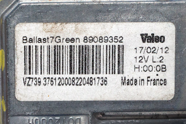 Styreenhet xenon/ballast til Ford C-Max 2010-2015 (Type II, Fase 1) (VALEO|89089352|)