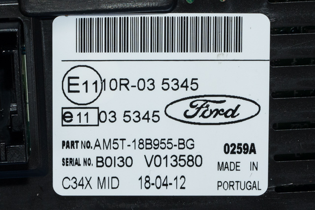 Instrument kjørecomputer til Ford C-Max 2010-2015 (Type II, Fase 1)  (FORD|AM5T-18B955-BG|)