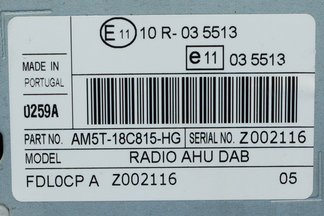 Bilstereo, med DAB til Ford C-Max 2010-2015 (Type II, Fase 1)  (FORD|AM5T-18C815-HG|)