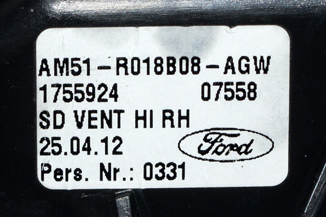 Dashbord friskluftdyse høyre til Ford C-Max 2010-2015 (Type II, Fase 1)  