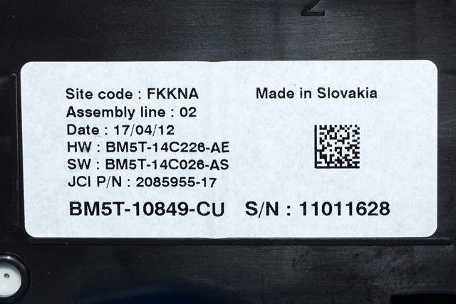 Instrumentpanel til Ford C-Max 2010-2015 (Type II, Fase 1)  (FORD|BM5T-10849-CU|)