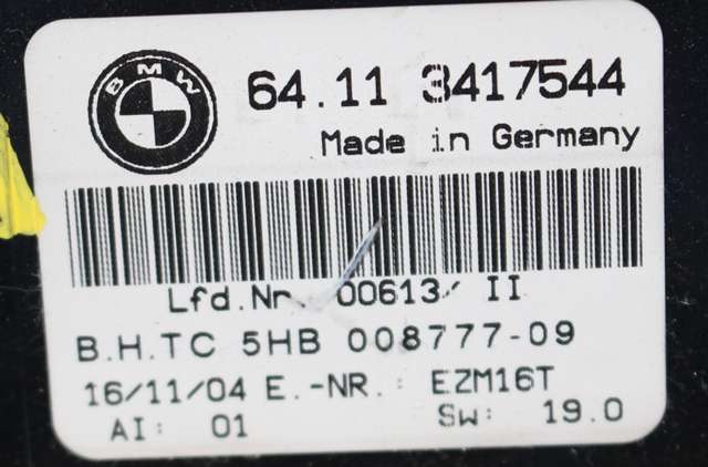 Varmeapparat betjening til BMW X3 2003-2006 (Fase 1) (E83) (E83) (HELLA|5HB 008 777-09|64.11-3 417 544|)