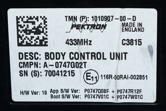 Styreenhet comfort (BCM) til Tesla Model S 2013-2016 (Fase 1) (TESLA|1010907-00-D|)