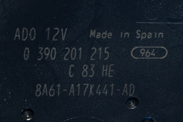 Viskermotor bakrute til Ford Fiesta 2008-2012 (Type VI, Fase 1)  (BOSCH|0 390 201 215|8A61-A17K441-AD|)