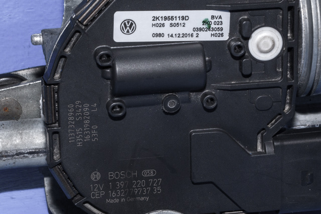 Viskermotor frontrute komplett m/overføring til VW Caddy 2015-2020 (Type III, Fase 3) (VAG|2K1 955 023 H|)