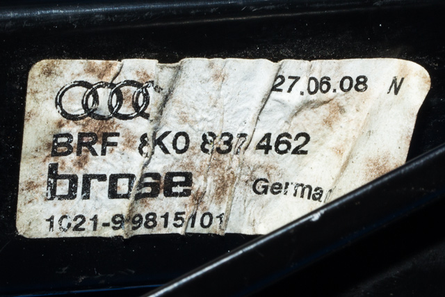 Ruteheis høyre foran til Audi A4 2007-2014 (Type IV) (B8) (B8) (VAG|8K0 959 802|)