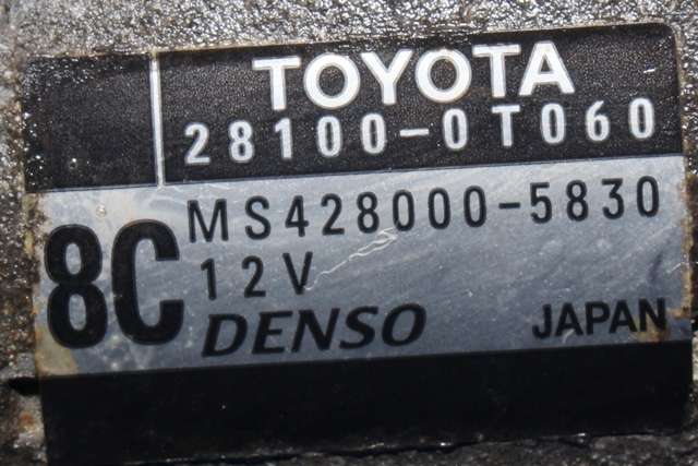 Starter til Toyota Avensis 2009-2015 (Type III, Fase 1)  (DENSO|428000-5830|28100-0T060|)