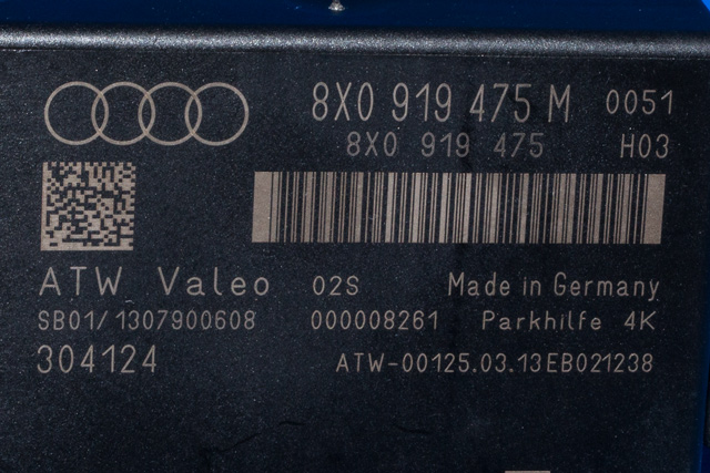 Styreenhet parkering til Audi A1 2010-2014 (Type I, Fase 1)  (VAG|8X0 919 475 M|)