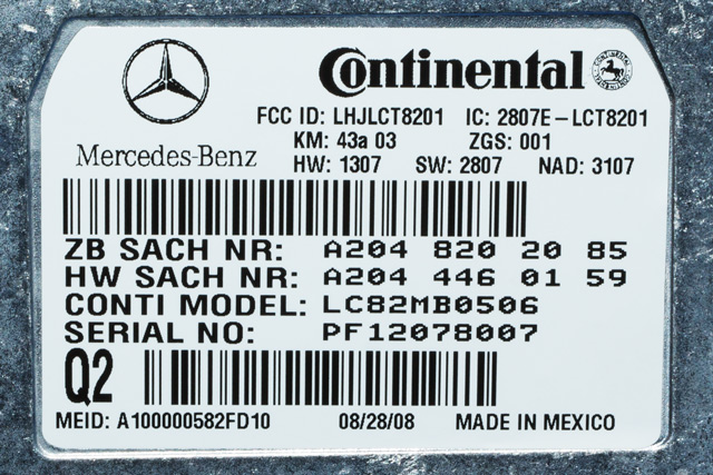Styreenhet diverse til Mercedes GL 2006-2012 (X164) (X164) (MERCEDES|A 204 820 20 85|)