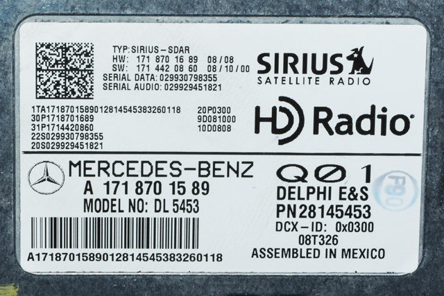 Antenne forsterker til Mercedes GL 2006-2012 (X164) (X164) (MERCEDES|A 171 870 15 89|)