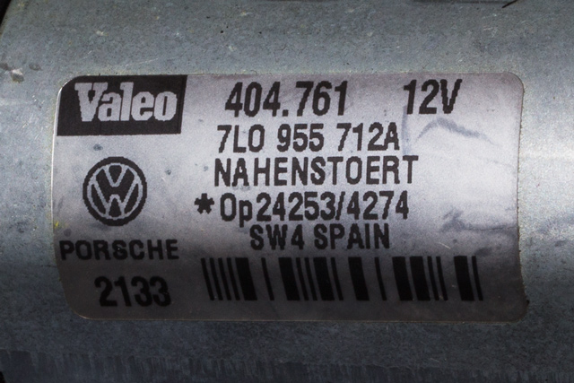 Viskermotor bakrute til Porsche Cayenne 2002-2006 (Fase 1) (9PA) (9PA) (VALEO|404.761|7L0 955 712 A|)