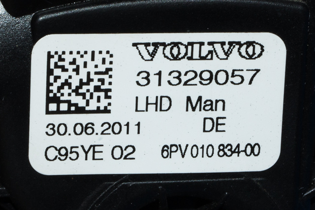 Pedal gass til Volvo V70 2007-2013 (Type III, Fase 1)  (HELLA|6PV 010 834-00|31329057|)