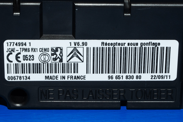 Sensor dekktrykk til Citroën C4 2011-2017 (Type II)  (CITROEN|96 651830 80|)