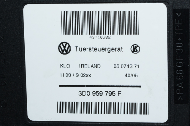Ruteheis, kun motor, venstre bak til VW Touareg 2003-2007 (Type I, Fase 1)  (VAG|3D0 959 795 F|)