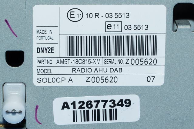 Bilstereo, med DAB til Ford Fiesta 2013-2017 (Type VI, Fase 2) (FORD|AM5T-18C815-XM|)