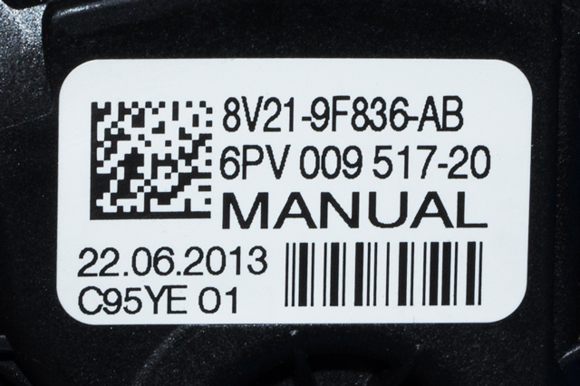 Pedal gass til Ford Fiesta 2013-2017 (Type VI, Fase 2) (HELLA|6PV 009 517-20|8V21-9F836-AB|)