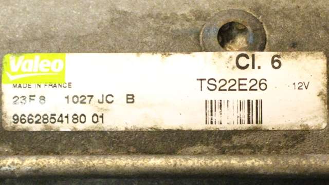 Starter diesel til Citroën Berlingo 2008-2015 (Type II, Fase 1)  (VALEO|TS22E26|96 628541 80|)