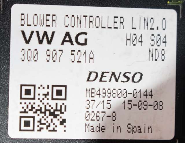 Varmeapparat motor til VW Passat 2015-2019 (Fase 1) (B8) (B8) (VAG|3Q1 819 021 A|)