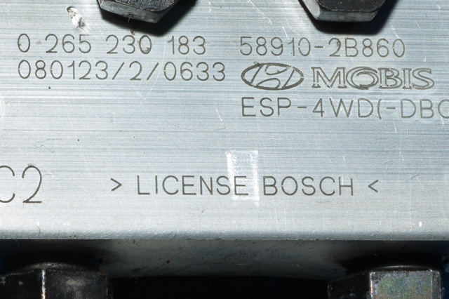ABS sentral til Hyundai Santa Fe 2006-2009 (Type II, Fase 1)  (BOSCH|0 265 230 183|58910-2B860|)