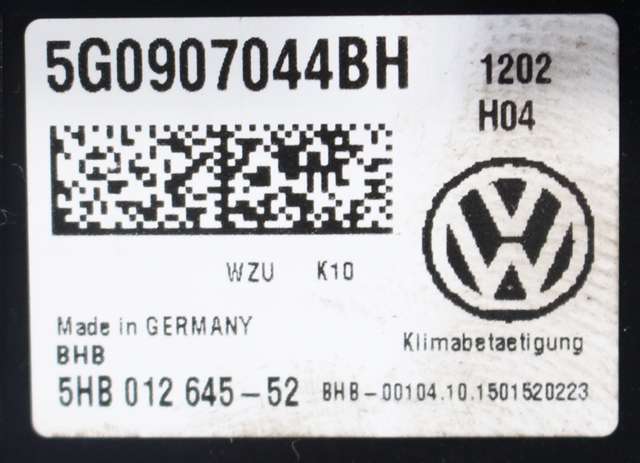 Varmeapparat betjening til VW Passat 2015-2019 (Fase 1) (B8) (B8) (VAG|5G0 907 044 BH|)