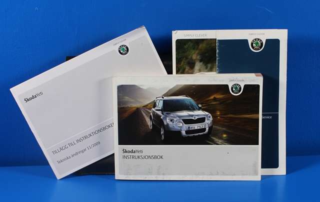 Instruksjonsbok til Škoda Yeti, 2009-2013 (Fase 1)  