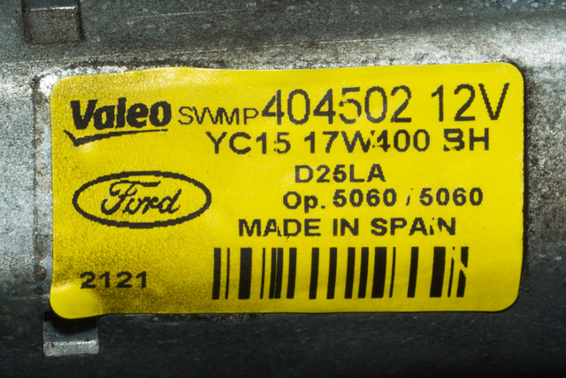 Viskermotor bakrute høyre til Ford Transit 2006-2013  (VALEO|404.502|YC15-17W400-BH|)