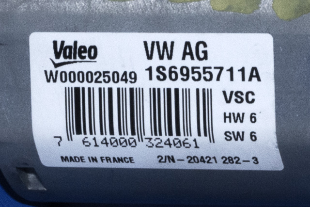 Viskermotor bakrute til VW E-Up 2013-2019 (VAG|1S6 955 711 A|)