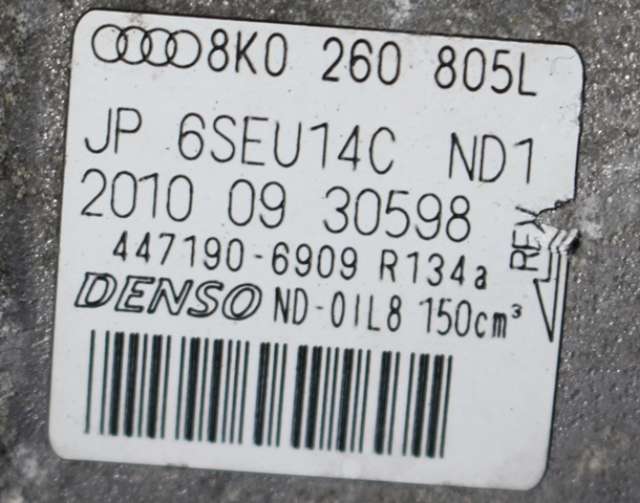 Aircondition kompressor til Audi A4 2007-2014 (Type IV) (B8) (B8) (DENSO|447190-6909|8K0 260 805 L|)
