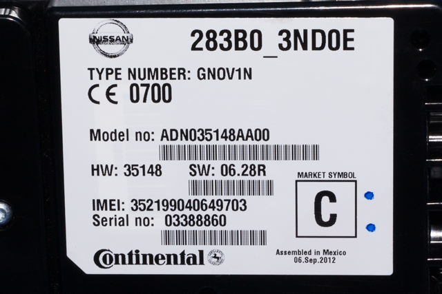 Styreenhet diverse til Nissan Leaf 2011-2017 (Type I) (NISSAN|283B0-3ND0E|)