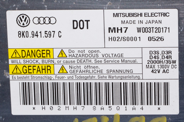 Styreenhet xenon/ballast til Audi A4, Allroad 2009-2016 (Type I) (B8) (B8) (VAG|8K0 941 597 C|)