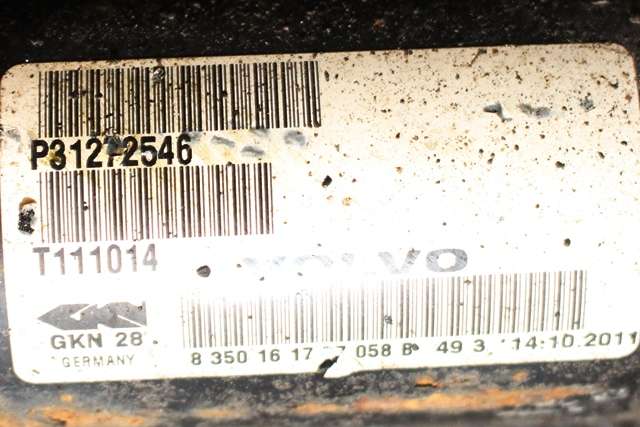 Drivaksel høyre foran, diesel/automat til Volvo XC60 2008-2013 (Type I, Fase 1)  (VOLVO|P31272546|)