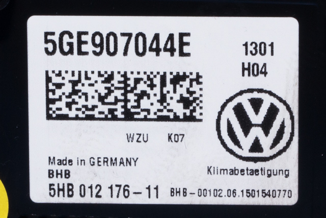 Varmeapparat betjening til VW Passat 2015-2019 (Fase 1) (B8) (B8) (VAG|5GE 907 044 E|)
