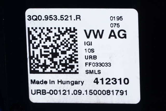 Bryter combi til VW Passat 2015-2019 (Fase 1) (B8) (B8) (VAG|3Q0 953 521 R|)