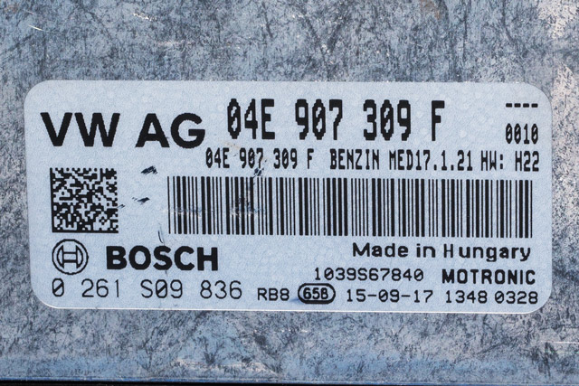 Styreenhet motor til VW Passat 2015-2019 (Fase 1) (B8) (B8) (BOSCH|0 261 S09 836|04E 907 309 F|)