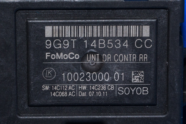 Styreenhet dør venstre bak til Volvo XC60 2008-2013 (Type I, Fase 1) (FORD|9G9T-14B534-CC|)