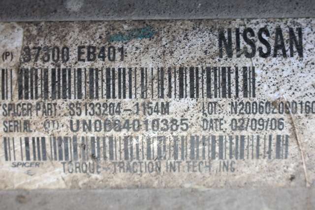 Mellomaksel bakre til Nissan Navara 2005-2010 (Fase 1) (D40) (D40) (NISSAN|37300-EB401|)