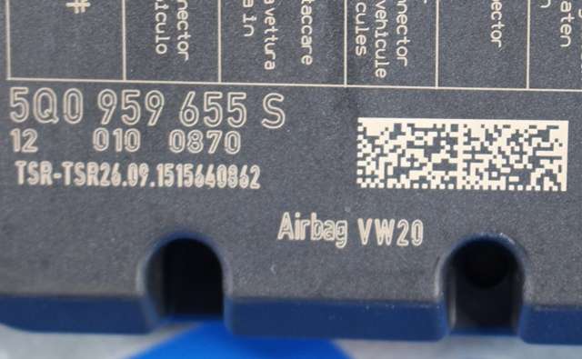 Styreenhet airbag hovedsensor til VW Passat 2015-2019 (Fase 1) (B8) (B8) (VAG|5Q0 959 655 S|)