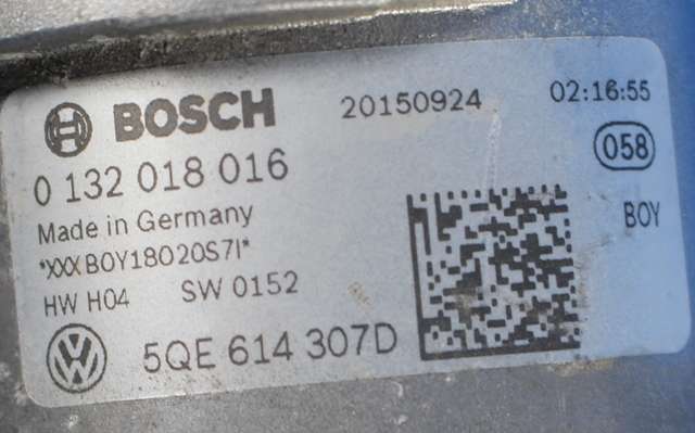 Motorrom diverse til VW Passat 2015-2019 (Fase 1) (B8) (B8) (BOSCH|0 132 018 016|5QE 614 307 D.|)