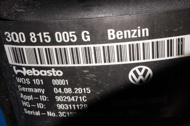 Bensinvarmer til VW Passat 2015-2019 (Fase 1) (B8) (B8) (VAG|3Q0 815 005 G|)