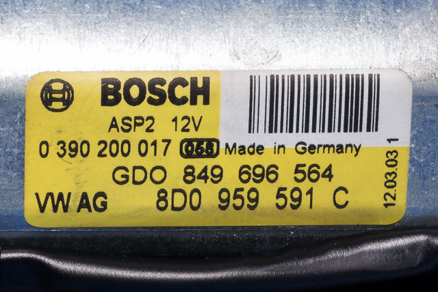 Takluke motor til Porsche Cayenne 2002-2006 (Fase 1) (9PA) (9PA) (BOSCH|0 390 200 017|8D0 959 591 C|)