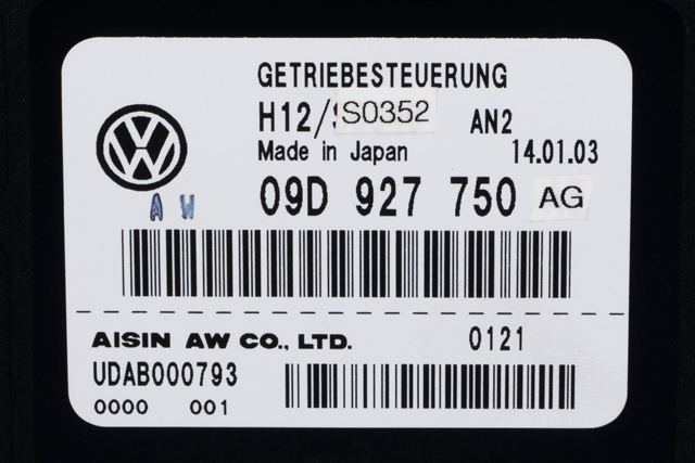 Styreenhet girkasse til Porsche Cayenne 2002-2006 (Fase 1) (9PA) (9PA) (VAG|09D 927 750 AG|)