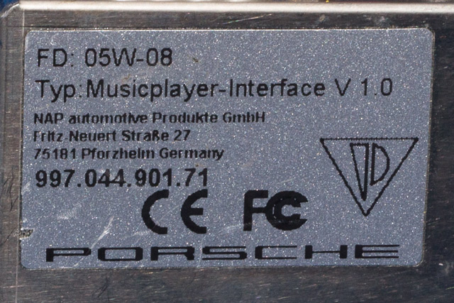 Bilstereo diverse til Porsche Cayenne 2002-2006 (Fase 1) (9PA) (9PA) (PORCHE|997.044.901.71|)