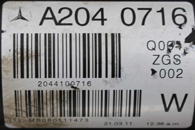 Mellomaksel til Mercedes C-Klasse 2011-2014 (Fase 2) (W204) (W204) (MERCEDES|A 204 410 07 16|)