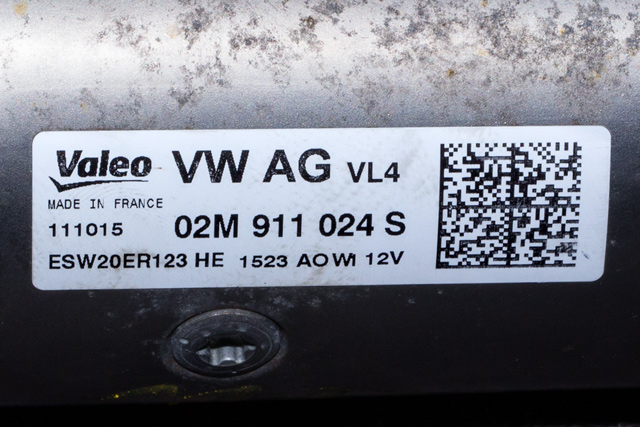 Starter diesel til VW Passat 2015-2019 (Fase 1) (B8) (B8) (VALEO|ESW20ER123|02M 911 024 S|)