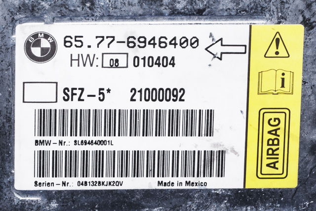 Styreenhet airbag hovedsensor til BMW 5-Serie 2003-2010 (E60/E61) (E60/E61) (BMW|65.77-6 946 400|)