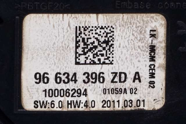Bryter diverse til Citroën Berlingo 2008-2015 (Type II, Fase 1)  (CITROEN|96 634396 ZD-A|)