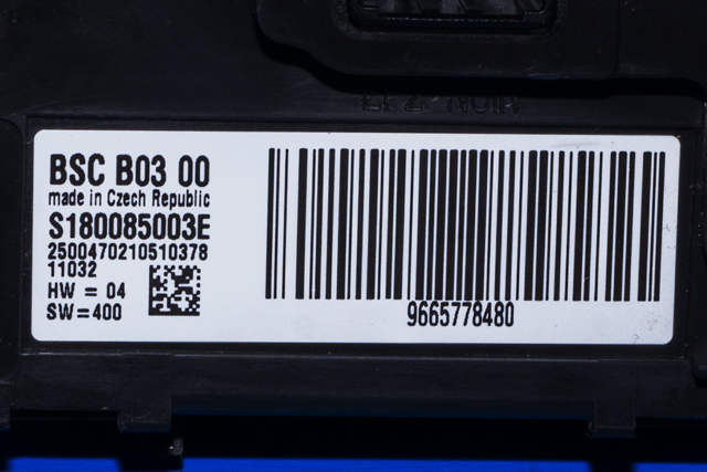 Styreenhet diverse til Citroën Berlingo 2008-2015 (Type II, Fase 1)  (SIEMENS|S180085003E|96 657784 80|)