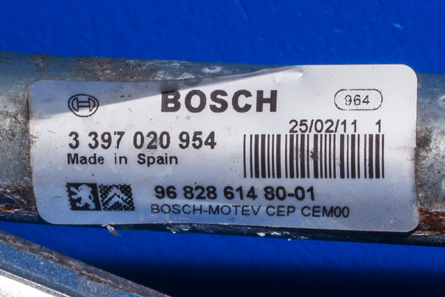 Viskermotor frontrute komplett m/overføring til Citroën Berlingo 2008-2015 (Type II, Fase 1) (CITROEN|96 828614 80|)